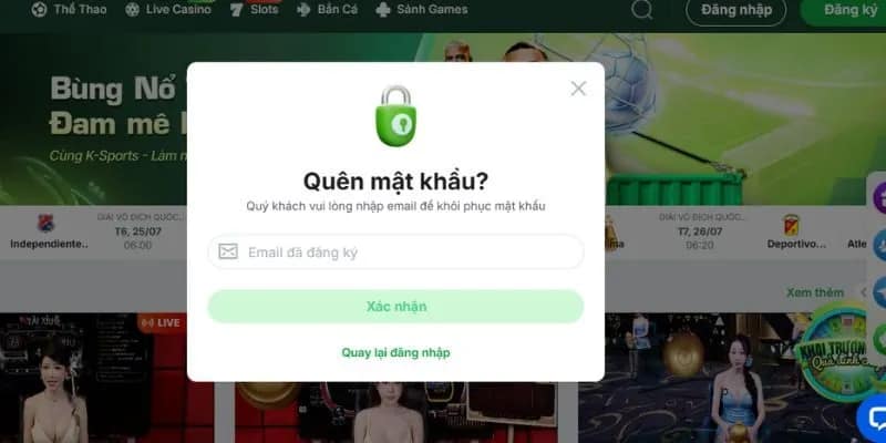 Cách khắc phục quên mật khẩu