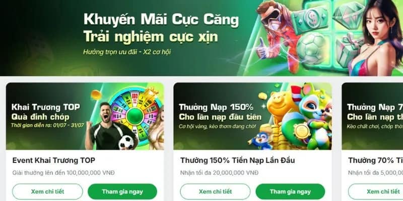 Khuyến mãi cực hời có tại TOPBET
